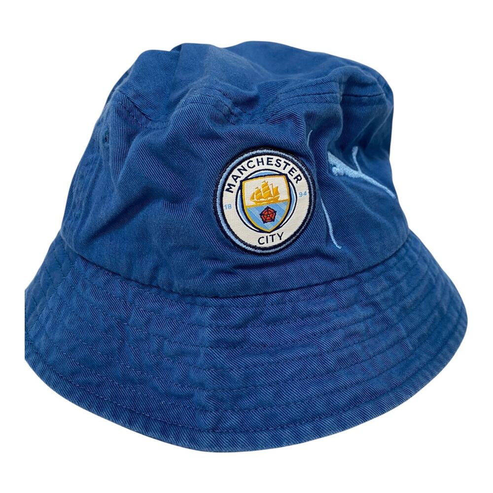 The PUMA Manchester City Cotton Essentials Blue Bucket Hat for Adult